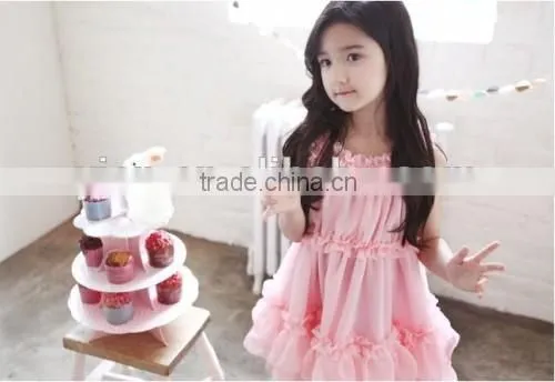 Cute HandMade Baby Girl Dress Soft Chiffon Hand Made Baby Girl Dress
