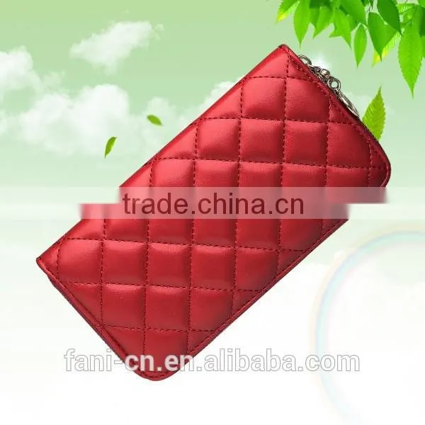 2015 very popular embroidery PU wallet with high quality for woman