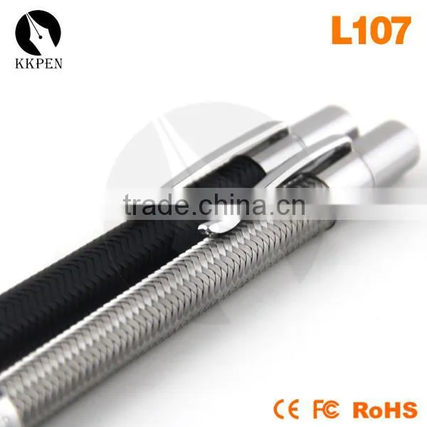 KKPEN Stainless Steel Metal Silver Mesh Ballpoint Pen