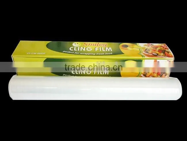 keep food fresh plastic wrap / pvc cling film for food grade / soft food wrapping