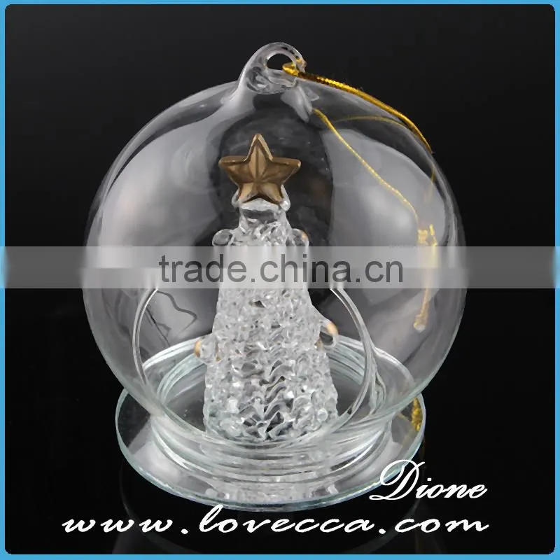 2015 Christmas decoration glass ball angel/Deer/Santa Claus xmas glass ball ornament