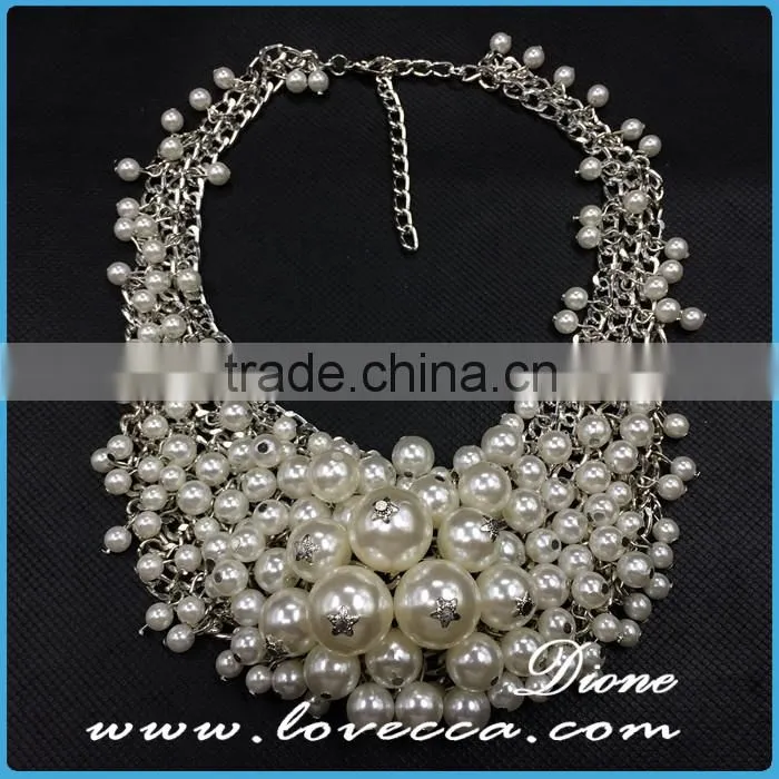Green beads stones luxury bohemian bib collar exaggerate beaded charms necklace