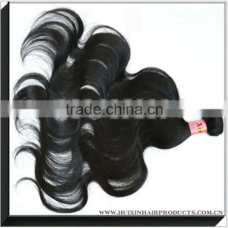 100% unprocessed 6a top grade double drawn body wave hair weaving wholesale