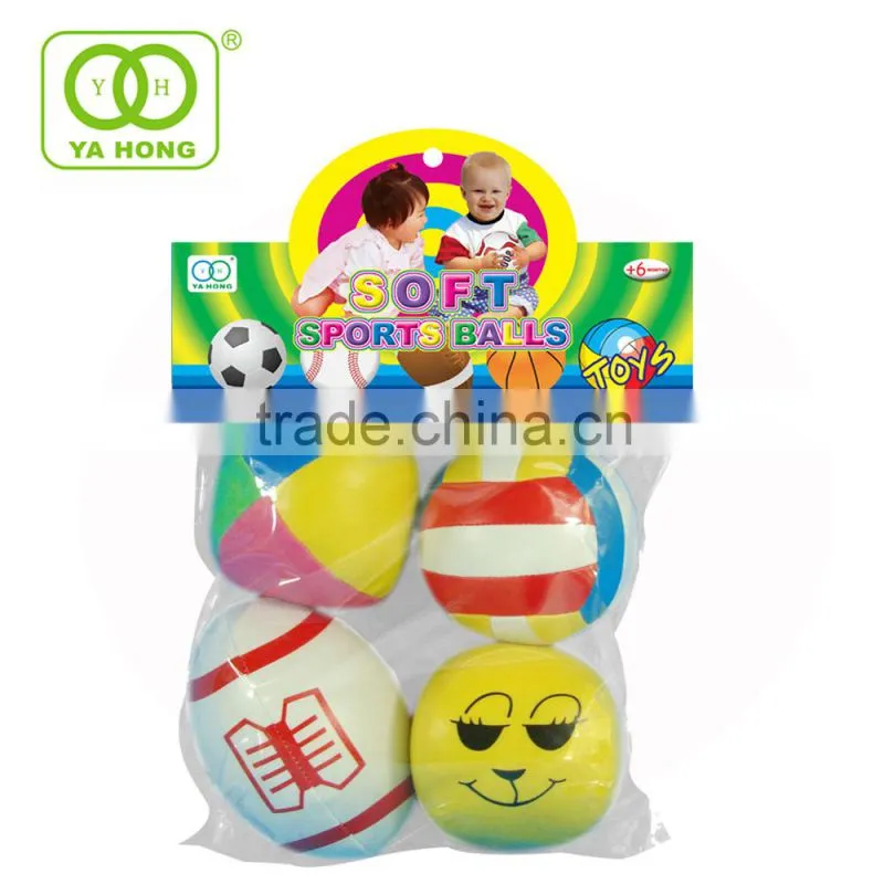 Yahong soft stuffed ball toy set with football baseball rugby and basketball