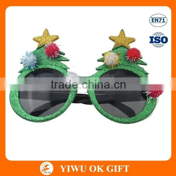 Happy New Year Chrismas Tree Glasses ,Crazy Party Glasses For Sale