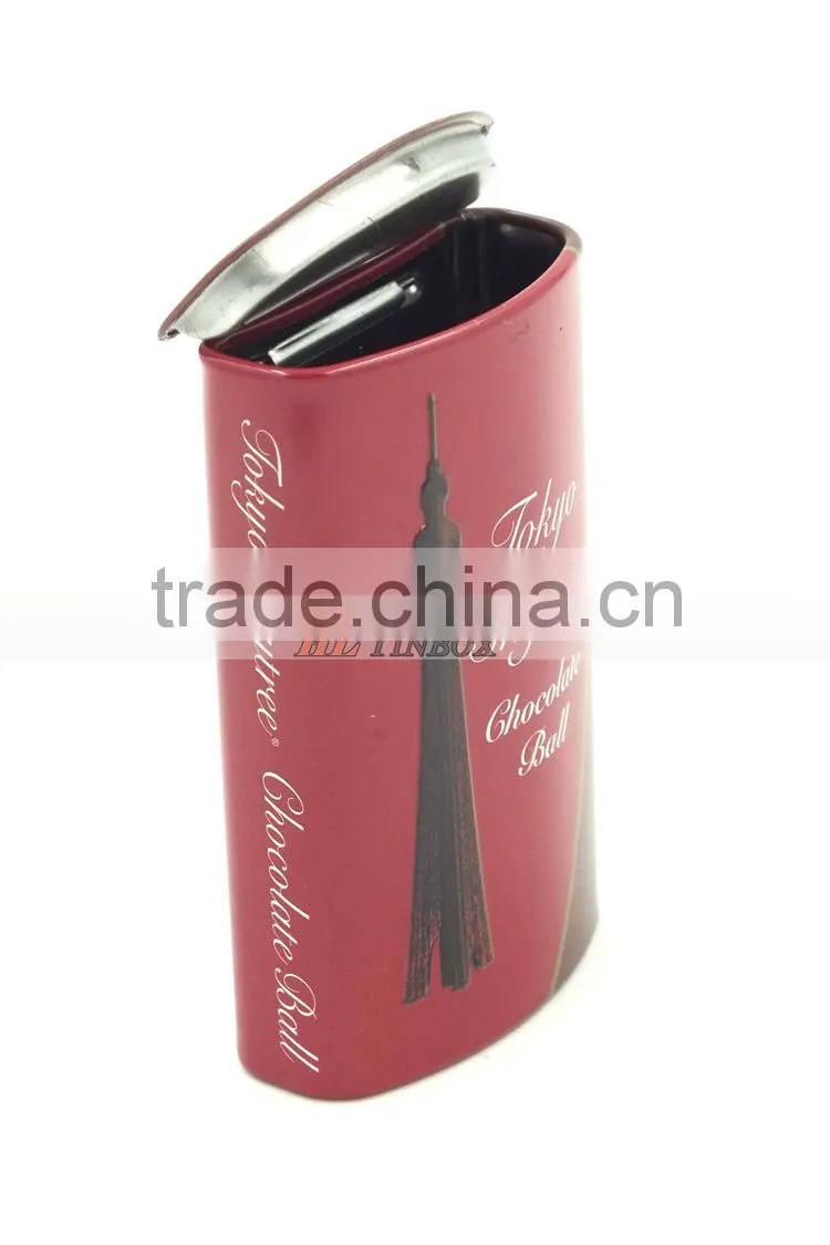 Special Shape Candy Chocolate Tin Can with Hinged