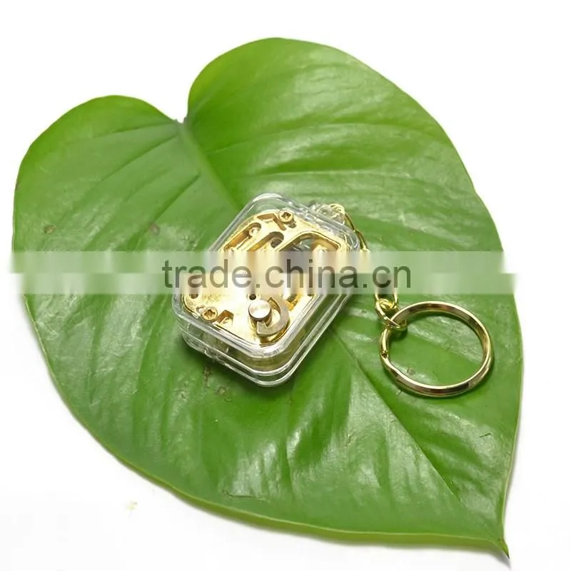 Transparent keychain romantic Wedding Favor Small Merry Christmas Gift Music Box