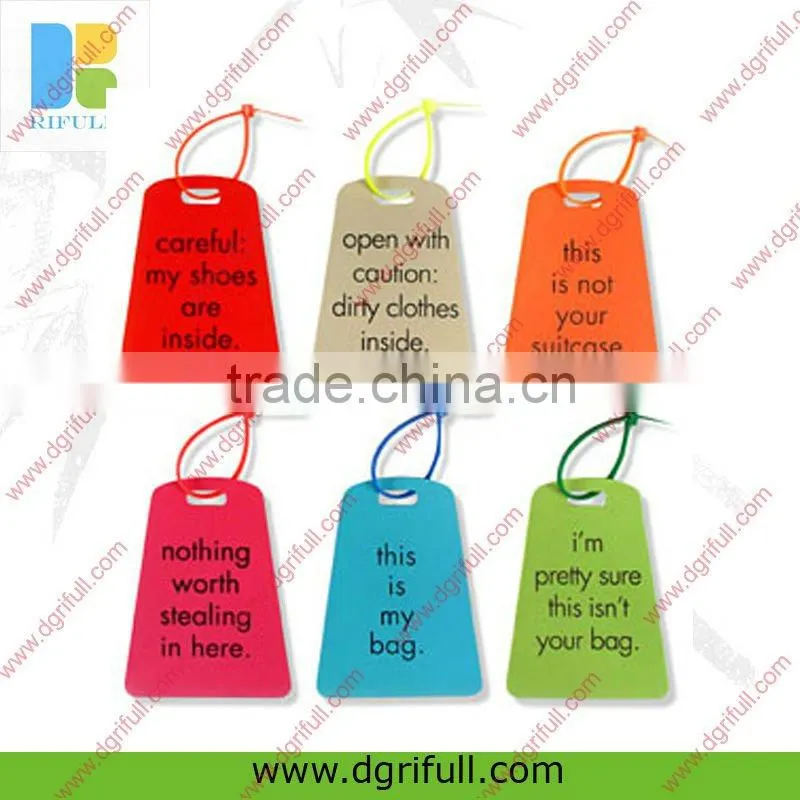 2015 new colorful decorative silicone luggage tag design