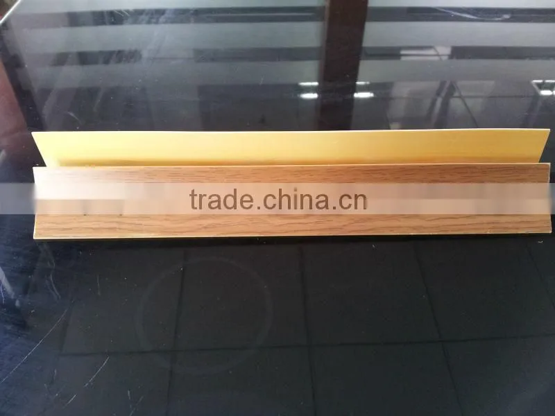 wood laminated pvc profile/ corner/ cornice