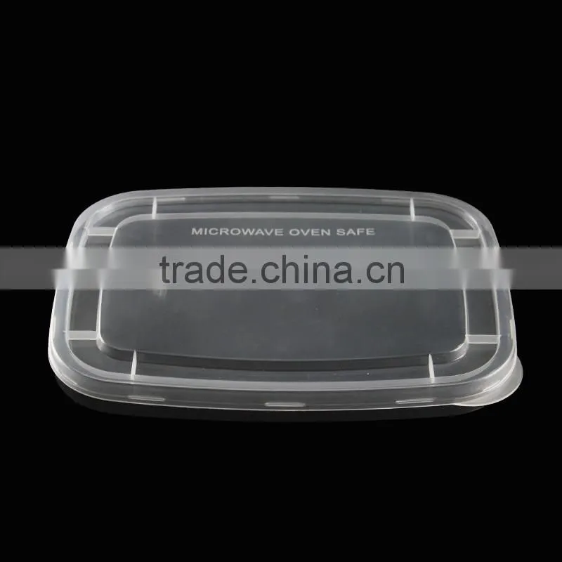 High quality plastic food container PP box flat cover 2000ml