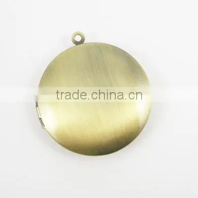 20MM vintage bronze brass round locket pendant,photo locket pendant for vintage jewelry,fashion jewelry 1111021