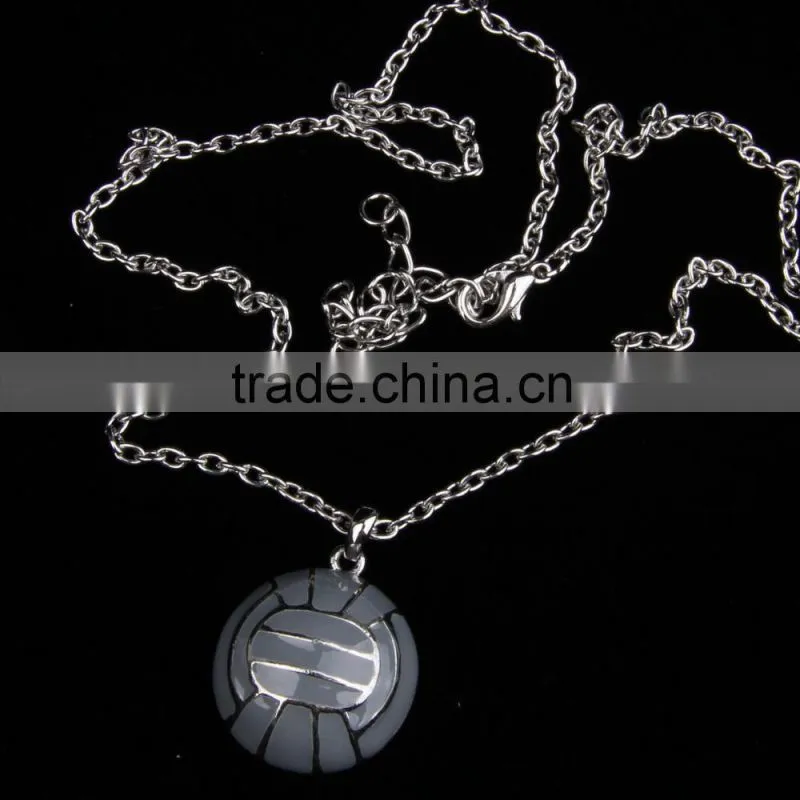 LCL-J3582 enamel soccer baseball volleyball basketball Fashion Necklace