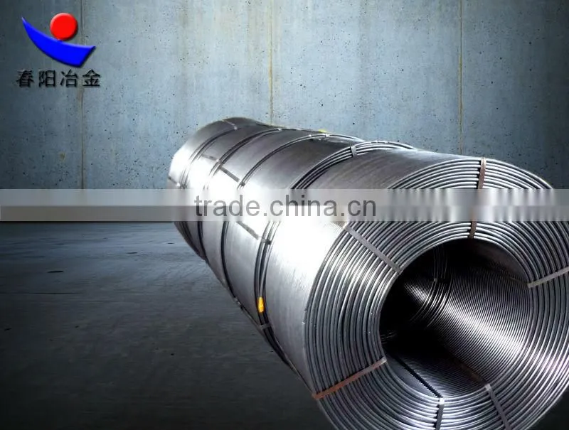 china supplier of ca fe cored wire / ferro calcium alloy cored wire