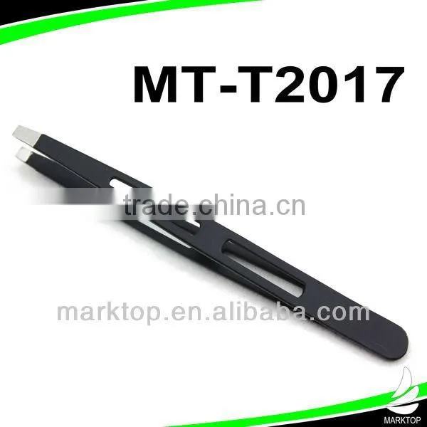Black patten stainless steel hair remover tweezer