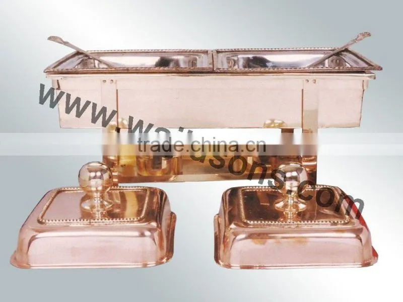 new design handmade chafing dish for sale | 2016 metal made chafing dish | modern chafing dish | brass plated chafing dish