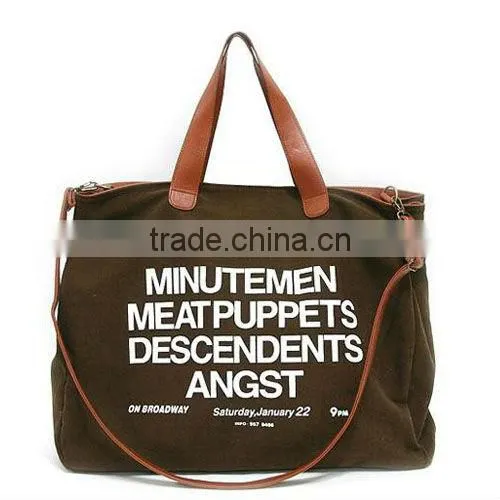 2015 Cheap Big English Letter Canvas Shoulder Bag handbag For Unisex Wholesale BCC006