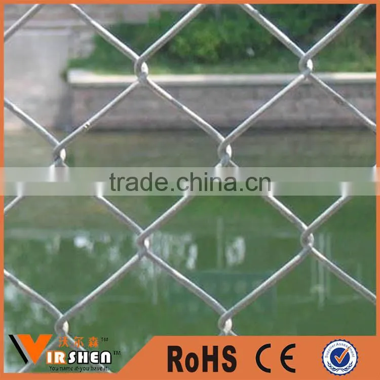 Galvanized PVC coated chain diamond wire mesh fench