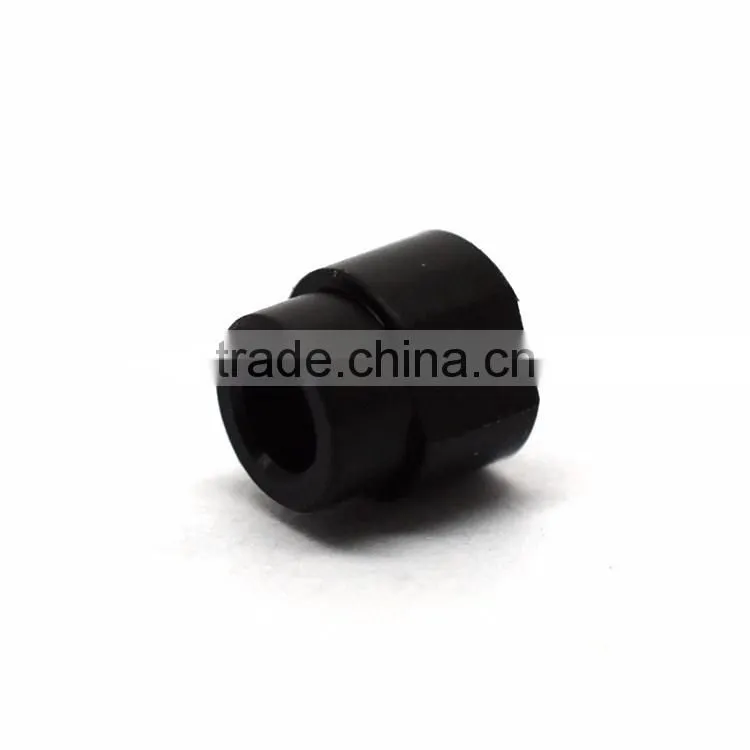 High precision CNC turning black plating aluminum aviation plug parts