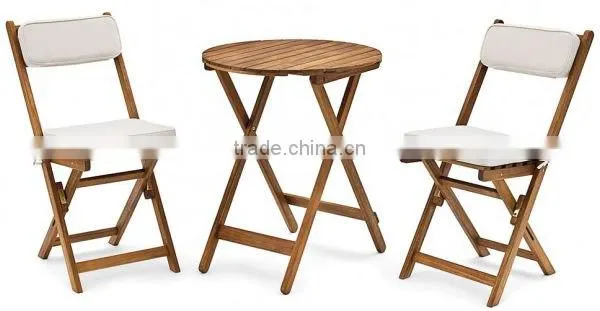 Wood Folding Round Picnic Table