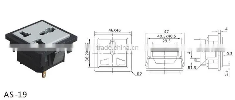AS-19 ac inlet power socket