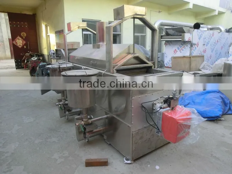 Continuous banana potato chips deep fryer