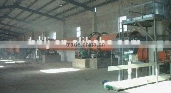 Rotary drum dryer for fertilizer drying