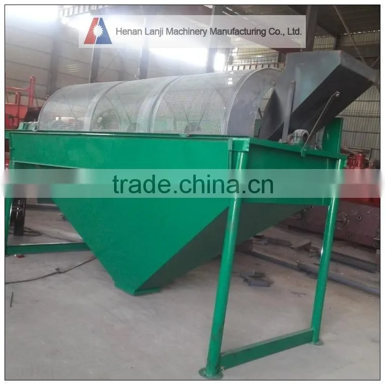 Alluvial gold ore trommel screening machine