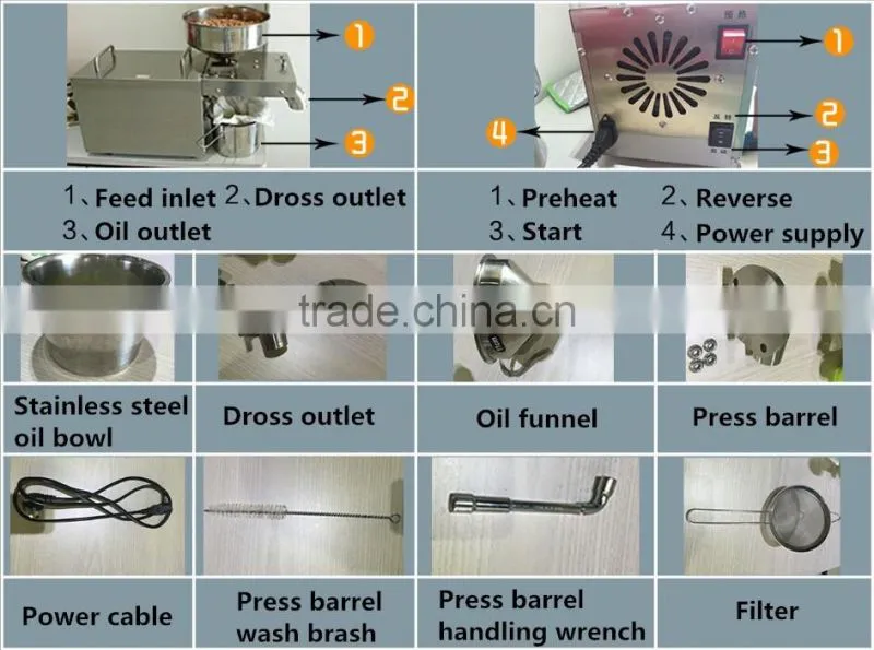 LKZ001 Small oil press machine household using healthy oil maker