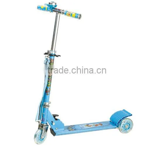 Half full aluminum laser wheel with bell kick scooter for children