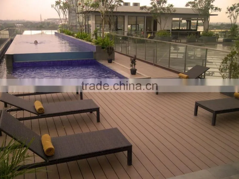 Outdoor Terrace Composite Solid Decking eco-friendly wood plastic decking