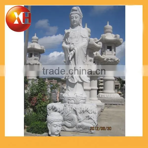 Hand carved standing buddha figurine statue for garden decoration