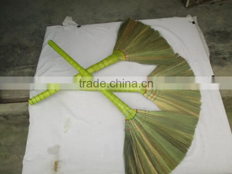 Long grass sweeping broom