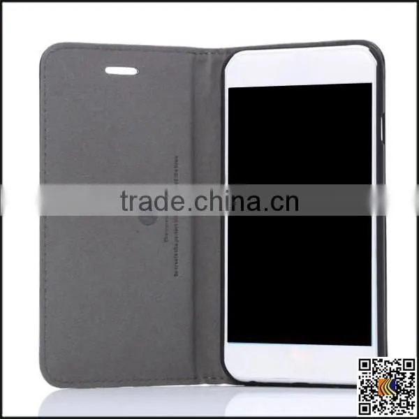 leather flip case for iphone6 plus, pure colour pu leather flip case for iphone6 plus, china supplier leather wallet case