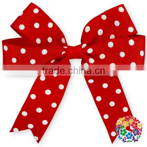 Blue Heart Pattern Grooming Bows Baby Kids Hair Ribbon Boutique Wholesale Style Hair Bows