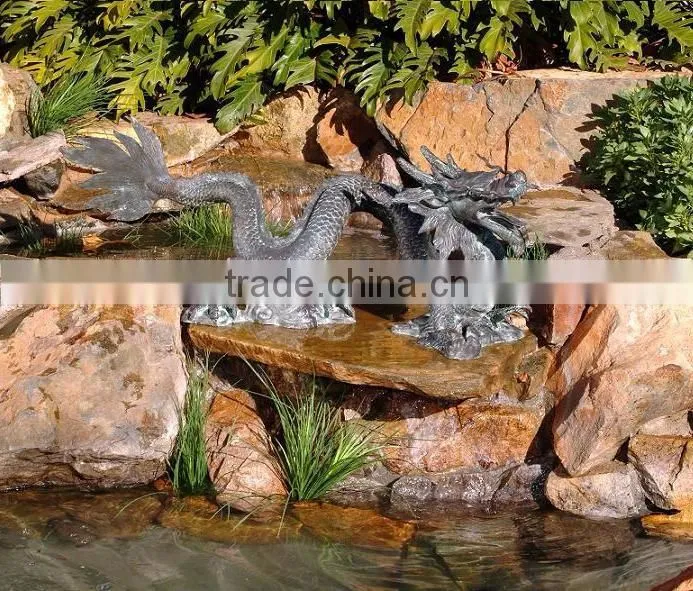 Antique home decor bronze dragon fountain
