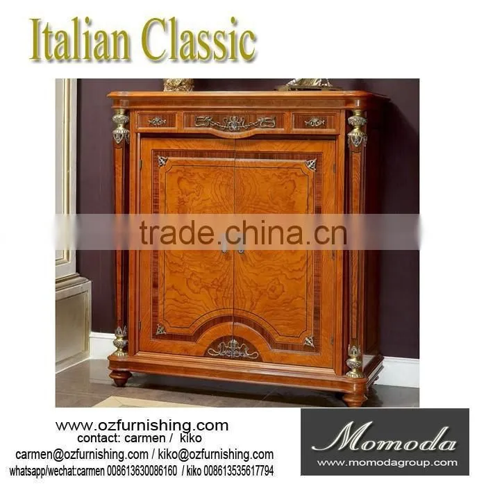 YB29 luxury antique Antique narrow night table / wooden bedside table
