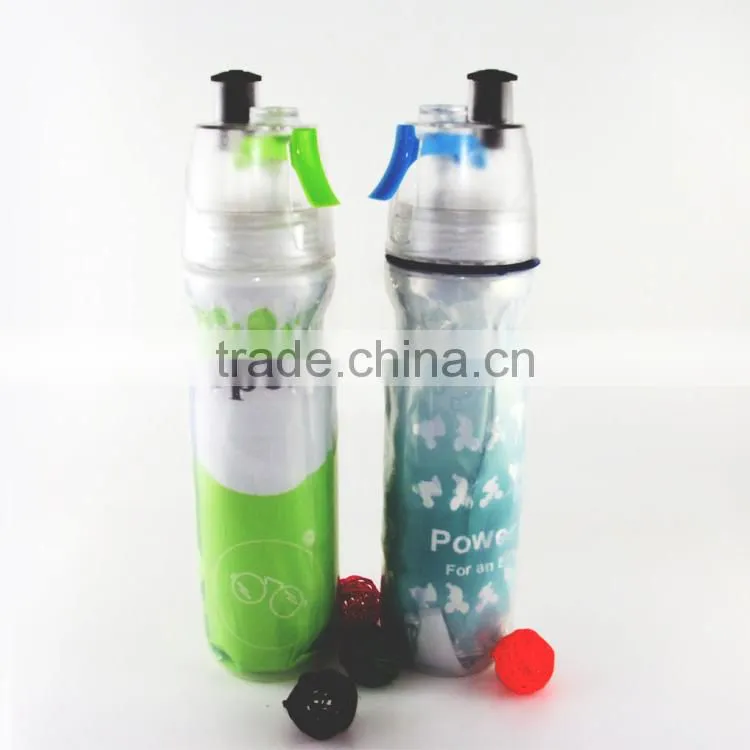 2017 Customized according to customer logopop-top can plastic cans bottle AS gym sport bottle