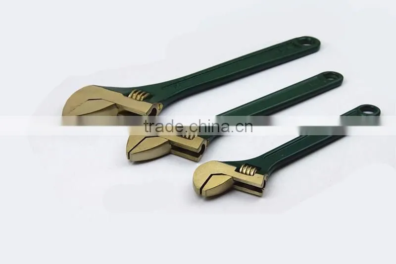 Nonsparking Aluminum Bronze Adjustable Wrench With Plastic Handle 6inch-18inch