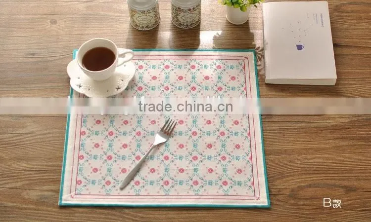 Classical European Priting Table Napkin Linen Cotton Folding Design Dinner Napkin