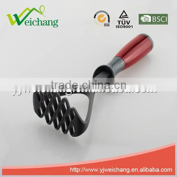 WCA511 Premium Nylon utensils POTATO MASHER Cooking Utensil Gadgets Set with Storage Stand (Multi-color)