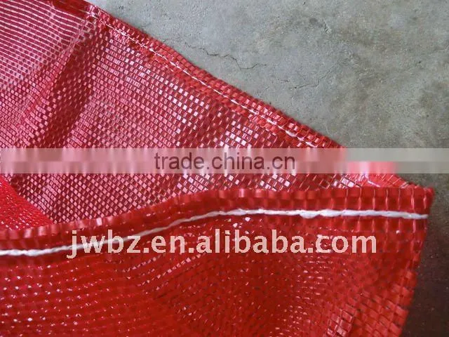 pp mesh bags,rose-red,cheery color.shinny! for packing onions.