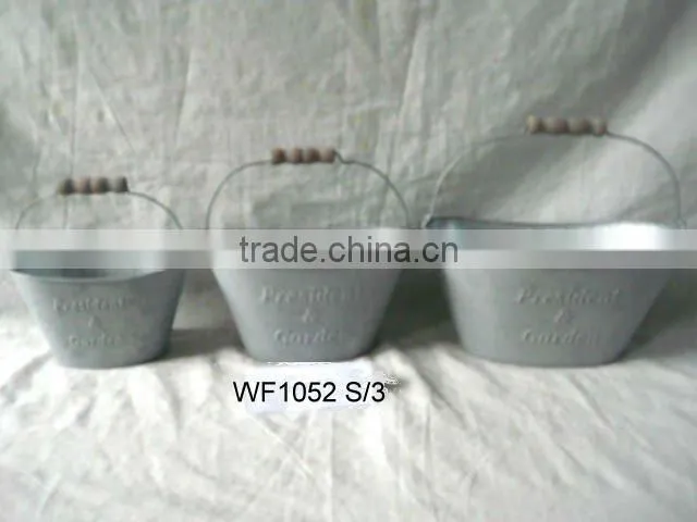tin metal garden flower planter pot WF1026
