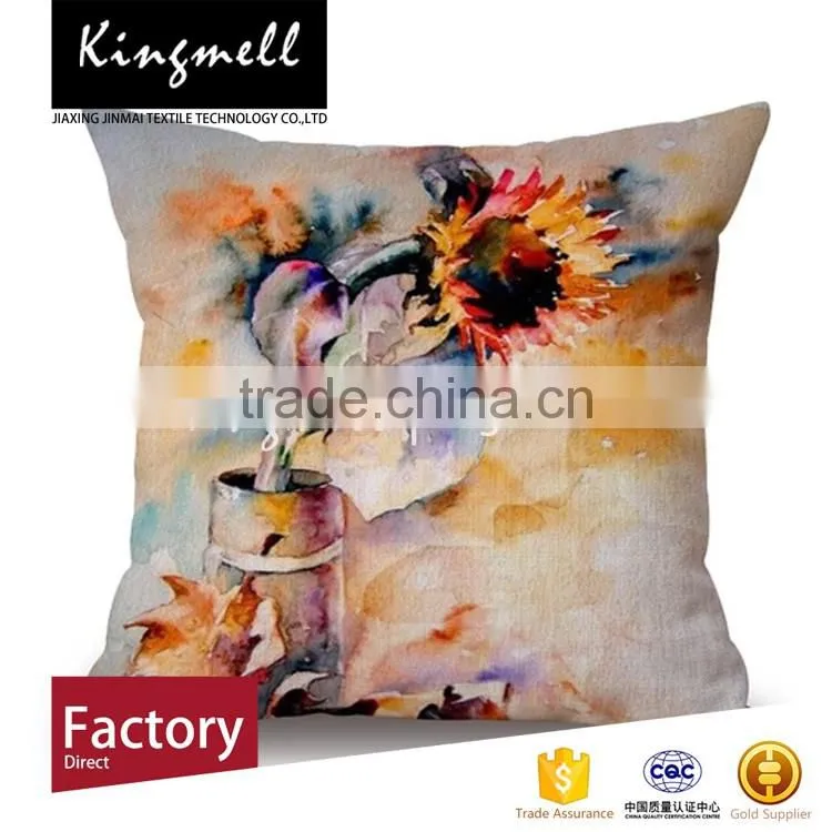 Customized 100% linen cushions throw pilows made in china