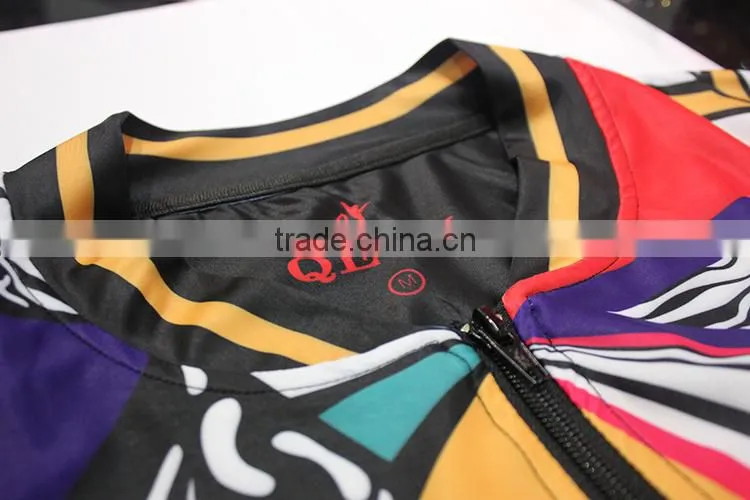 Comfortable Custom White and Black with Zipper Women's Cycling Jersey