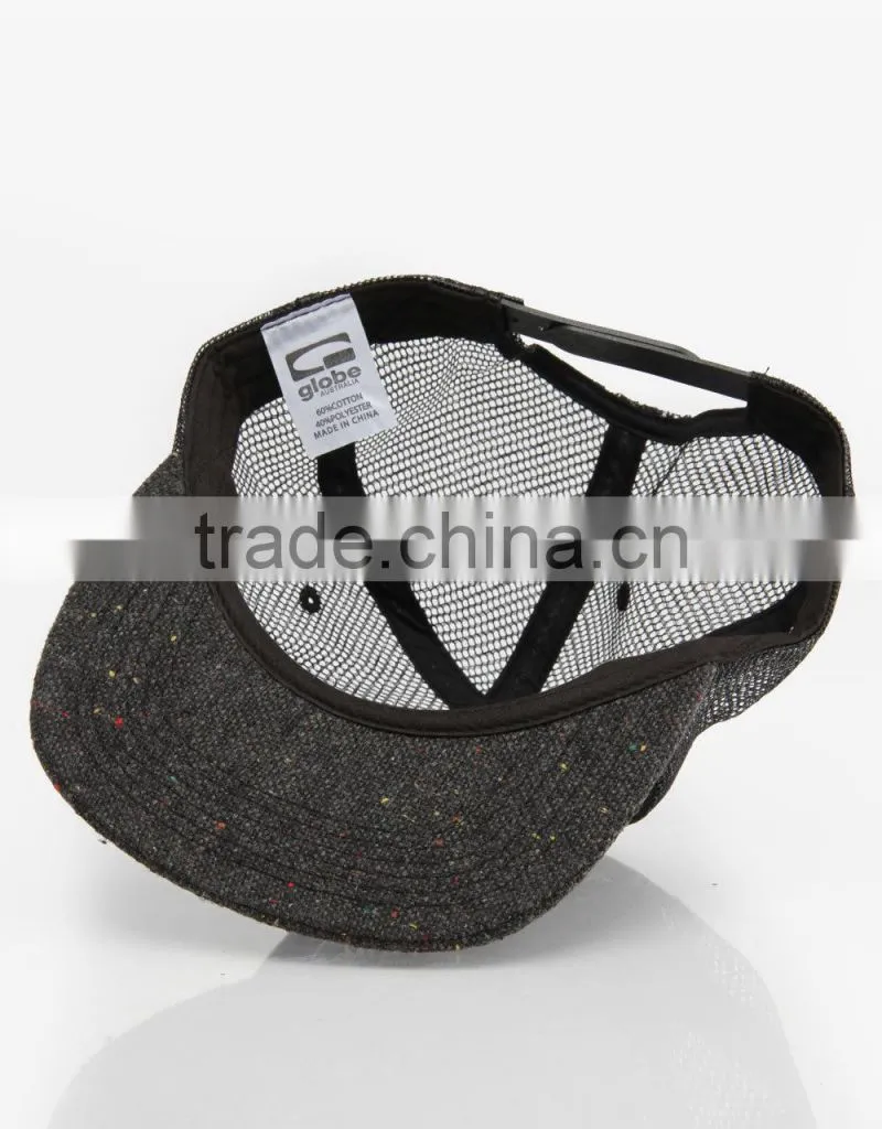 5 Panel Embroidery Patch Flat Brim Custom Cheap Trucker Cap