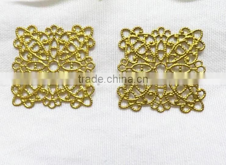 religious jewelry finding brass flower cross jewelry accessories hollow out metal cross garment accessories