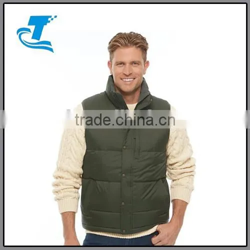 Winter New Design Men Nylon Quilted Down Vest