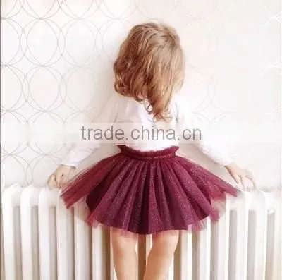 Rose Red Glitter Tutu Mother Daughter Matching Dress Summer New Style
