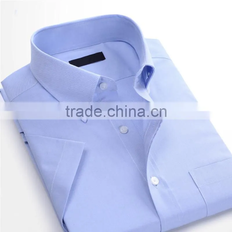 Mens Cotton CVC TC White yellow short sleeve Oxford Shirt