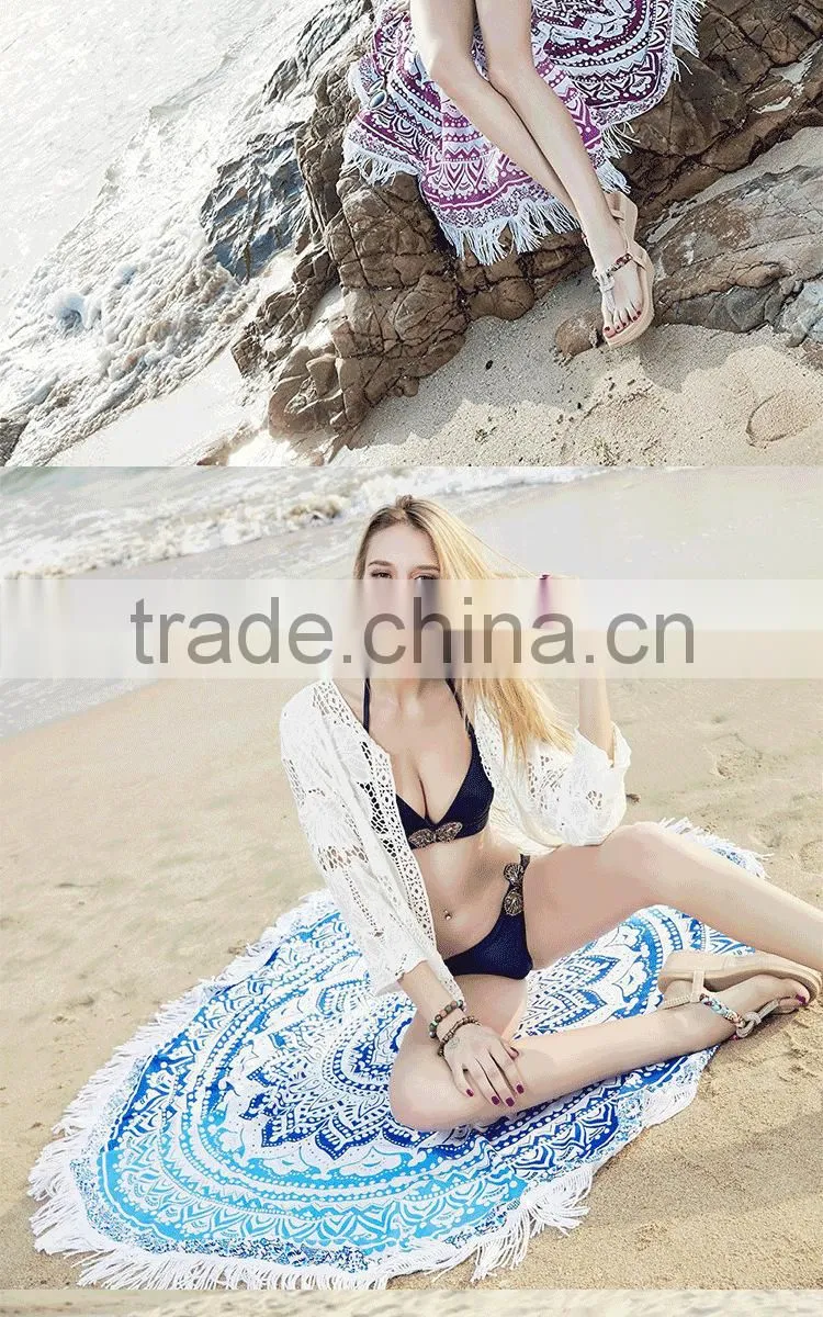 Microfiber round beach towels